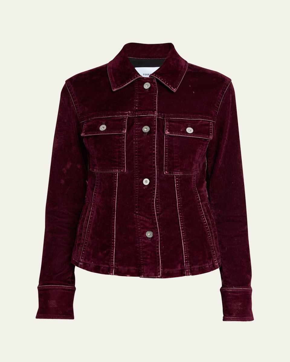 Flock Velvet Button Down Jacket
